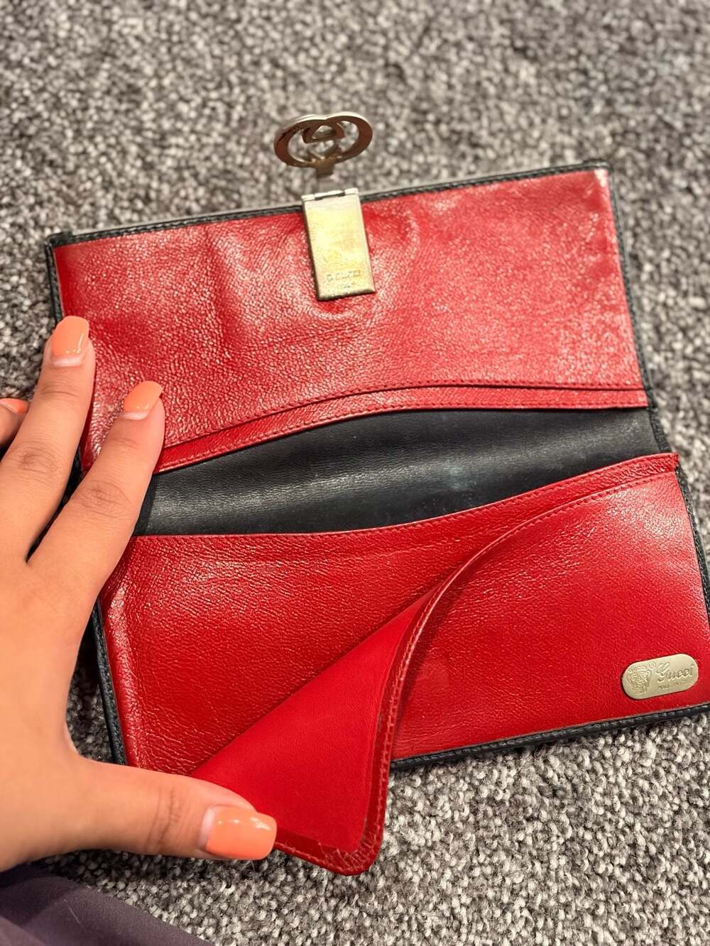 Vintage 2000s Gucci GG Monogram Continental Clutch Wallet with Web Stripe - Picture 11 of 15